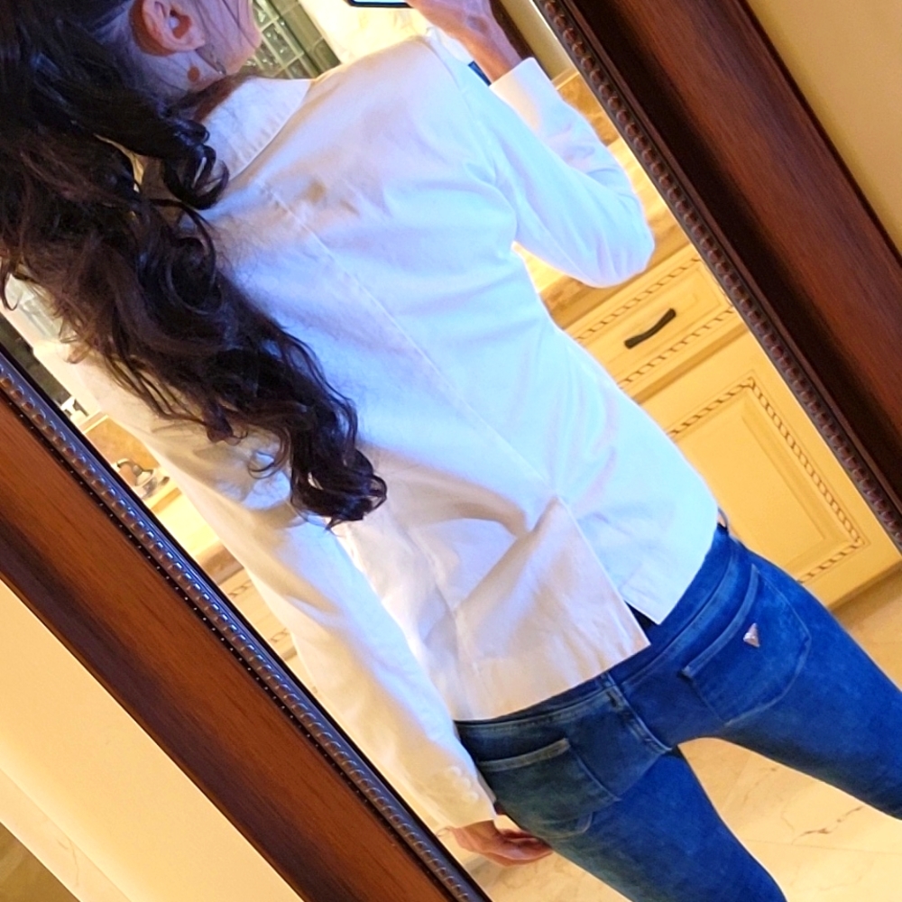 212 Collection White Blazer,  Sz 2 - Picture 9 of 16